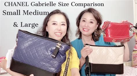 chanel gabrielle hobo bag small vs medium|chanel gabrielle bag size comparison.